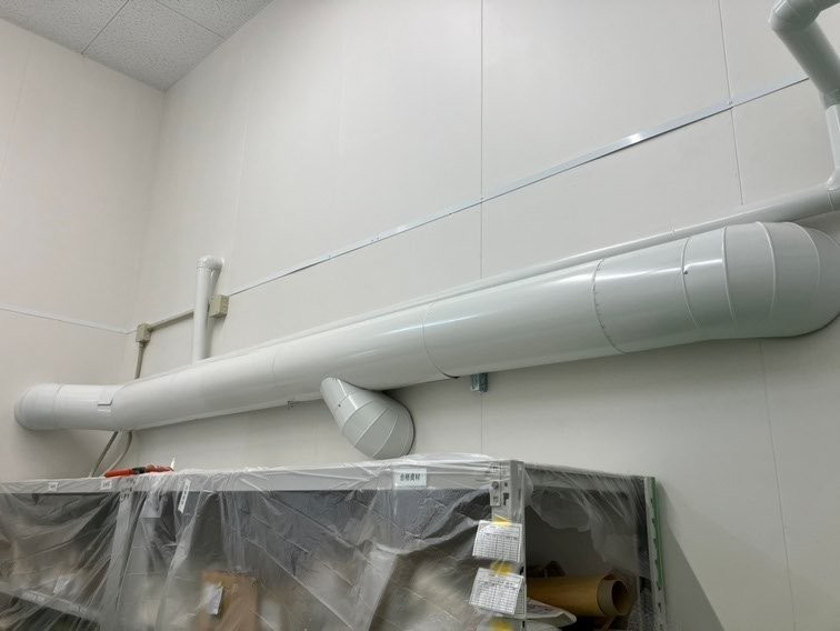 お客様の工場（樹脂製品成型関連）にて「電気炉排煙ダクト改修工事」を行いました（岐阜県各務原市）